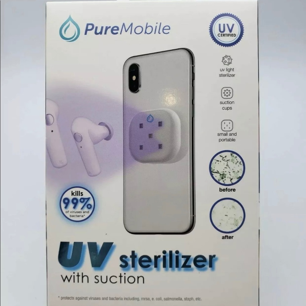 Pure Mobile UV Sterilizer With Suction For Phone